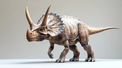 Obraz premium A Detailed Rendering of a Triceratops Dinosaur