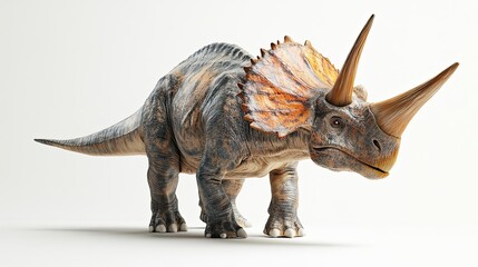 A 3D Render of a Triceratops Dinosaur