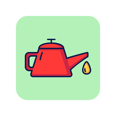 Motor oil line icon. Can, container, drop. Car service concept. Can be used for topics like garage, service station, maintenance