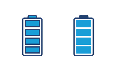 Battery vector icon. battery charge level. battery Charging icon