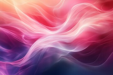 Obraz premium A mesmerizing abstract digital artwork featuring flowing, gradient waves in vibrant red, pink, and purple hues.