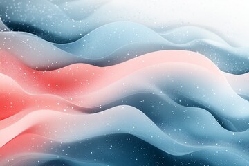 Obraz premium A mesmerizing abstract image featuring smooth, fluid wave-like patterns in gradient shades of red, blue, and white. 