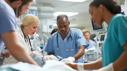 doctor and nurse at hospital take care of patient at medical wards