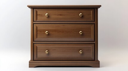 Fototapeta premium Chest of drawers, on the white background