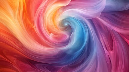 Obraz premium A vibrant swirl of colors blending seamlessly in an abstract design.