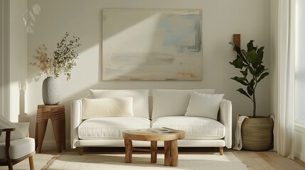 A minimalist living room that feels cozy