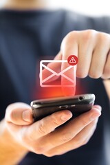 SMS spam fake text message warning alert on phone
