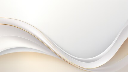 Abstract white background with gold lines.