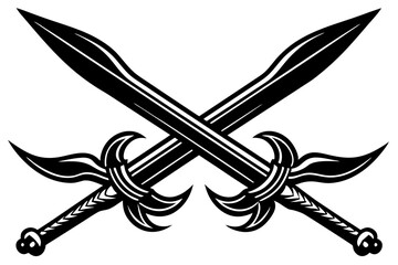 Crossing swords and battle axe collection, Sword and axe icon
