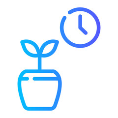 plant pot gradient icon