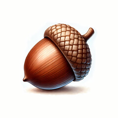 acorn on white background
