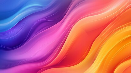 Fototapeta premium A vibrant, flowing abstract design with smooth gradients of color.
