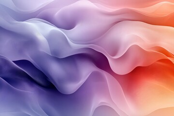 Obraz premium A stunning abstract digital artwork featuring flowing, wave-like patterns in vibrant shades of pink, purple, blue, and orange. 
