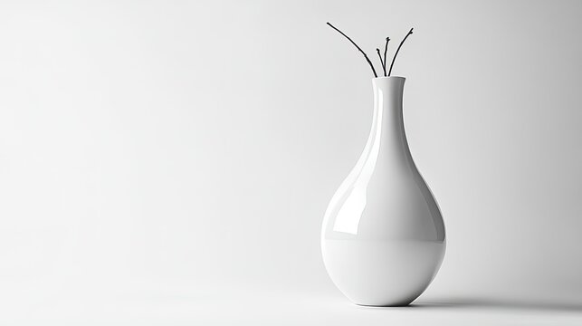 Naklejki Vase, on the white background