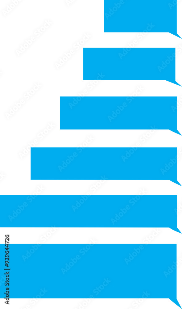 Poster chatting sms with blue message bubbles. text messaging. discussion. smartphone, mobile phone templat