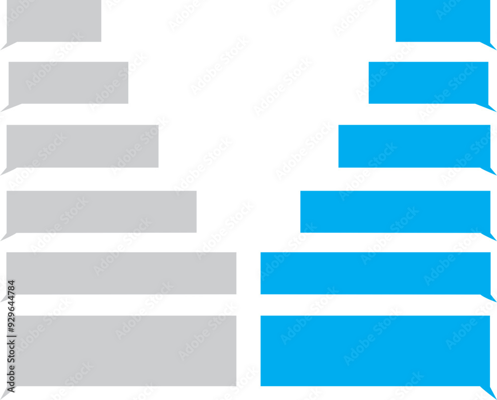 Poster chatting sms with blue message bubbles. text messaging. discussion. smartphone, mobile phone templat