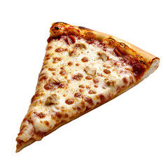 Delicious slice of pizza with toppings and melted cheese, perfect for food lovers and culinary enthusiasts