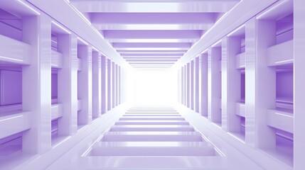 Obraz premium 3d rendering of White and purple abstract geometric background. Scene for advertising, technology, showcase, banner, game, sport, cosmetic, business, metaverse. Sci-Fi Illustration. Product display
