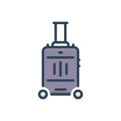 Color illustration icon for suitcase