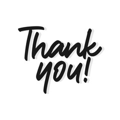 Thank you letteing card