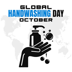 Global Handwashing Day Vector Promoting Hygiene and Health Awareness