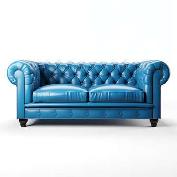 recommend clip art: Blue Chesterfield Sofa with Button Tufted Upholstery