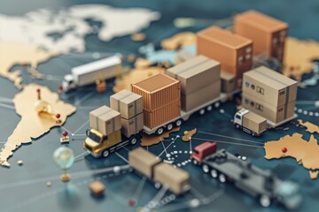 Global Supply Chain Diagram showing Key Regulatory Zones for International Logistics Regulations