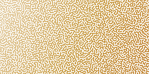 Abstract Reaction-diffusion or Turing pattern natural texture in coral yellow gradient colour scheme. Linear design with biological shapes.Organic lines in memphis. abstract turing organic wallpaper.	