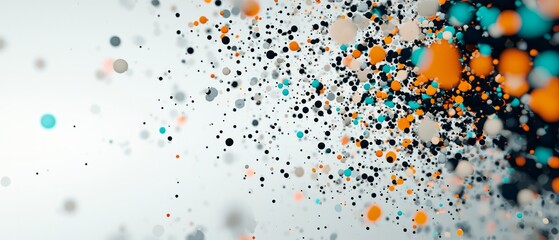 3D scatter plot with colored data clusters and shadow effects, background, Generative AI 