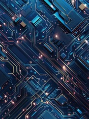 Fototapeta premium Computer Circuit Board Close Up