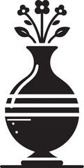 Vase vector silhouette illustration logo