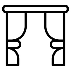 Cinema curtains icon