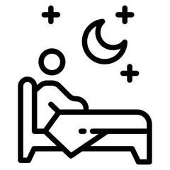 sleeping icon vector
