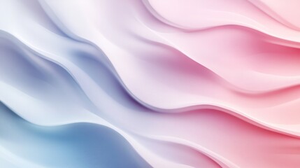 Obraz premium Abstract 3D Wavy Background with Soft Pastel Colors
