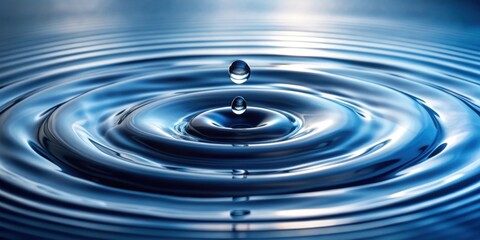 Water droplet creating ripple effects in a pool of water, water, drop, ripple, effects, liquid, splash,nature, close-up, macro