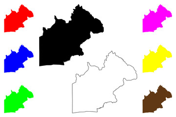 Nakhon Nayok Province (Kingdom of Thailand, Siam, Provinces of Thailand) map vector illustration, scribble sketch Nakhon Nayok map
