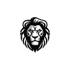 Lion head logo animal vector template illustration
