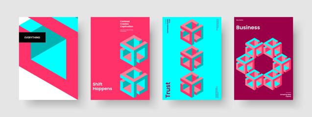 Obraz premium Abstract Brochure Template. Modern Poster Layout. Geometric Banner Design. Background. Book Cover. Flyer. Report. Business Presentation. Newsletter. Catalog. Brand Identity. Advertising. Notebook