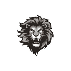 Obraz premium Lion head logo animal vector template illustration