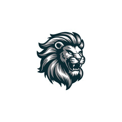 Fototapeta premium Lion head logo animal vector template illustration