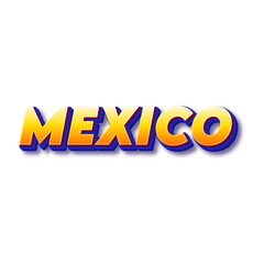 3D Mexico text poster art