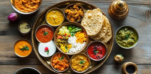 Traditional Indian Thali: A Feast for the Senses.