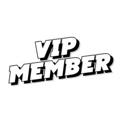 3D Vip member text poster
