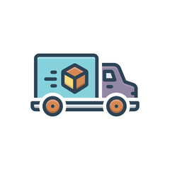 Color illustration icon for delivery