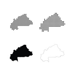 Burkina Faso country map icon