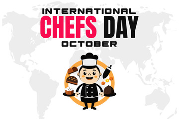 International Chefs Day Background Vector Culinary Celebration and Chef Appreciation Design