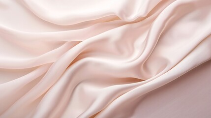 Obraz premium Elegant satin fabric background in a monochromatic shade with ample copy space on the side.