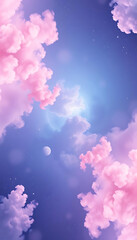 Fototapeta premium Nebula Drift The Serene Flow of Cosmic Clouds Through the Universe