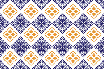 Fototapeta premium Oreintal Flora Damask Seamless pattern embroidery, Indian style. art ornament print.Design for carpet, cover.wallpaper, wrapping, fabric, clothing