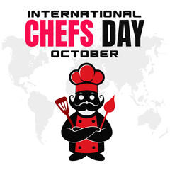 International Chefs Day Vector Culinary Arts and Chef Appreciation Design